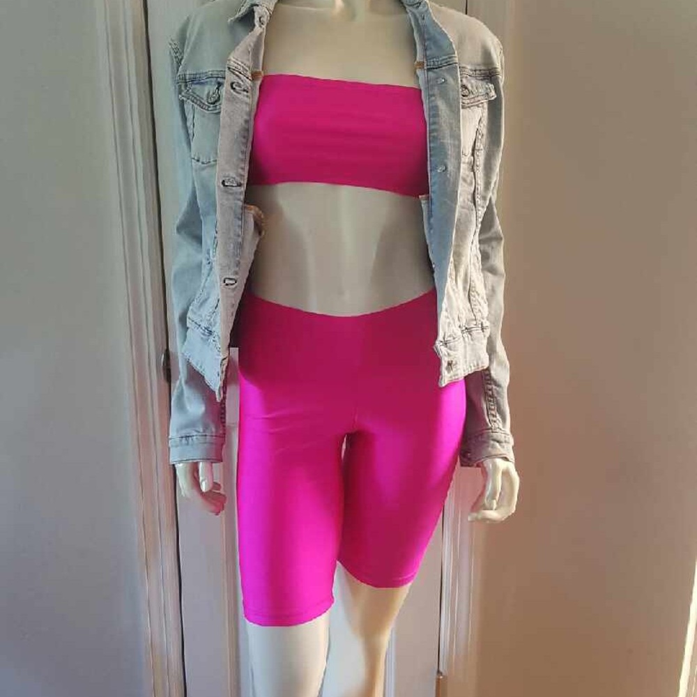 Neon pink biker set - Picture 1 of 2
